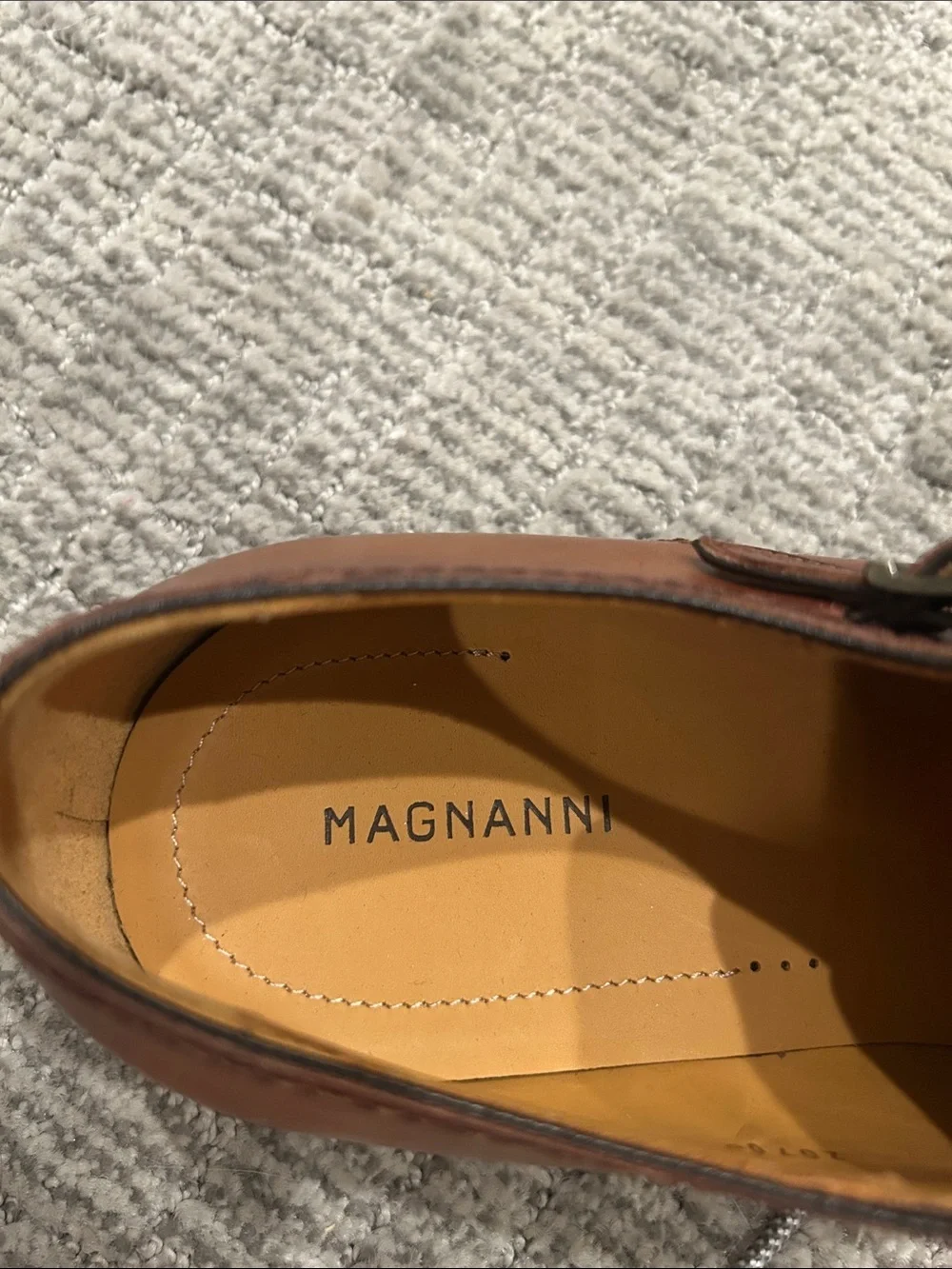 Magnanni Maxon Chestnut Brown Double Monk Strap Oxfords 8
